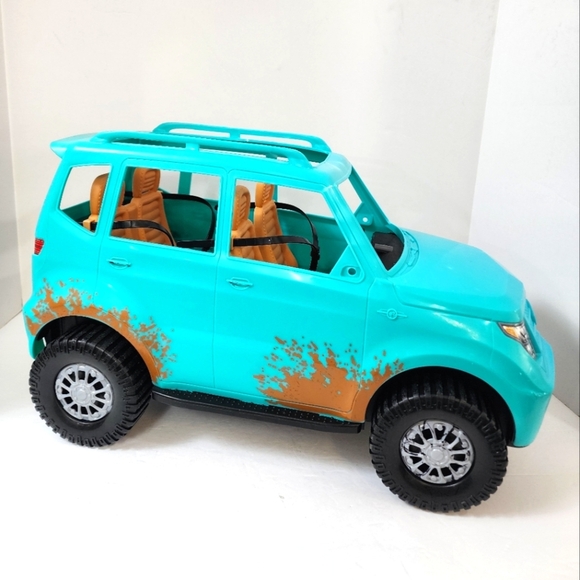 Barbie Doll Camping Fun Teal Off-Road Adventure Vehicle Mattel 2016 - Picture 1 of 16